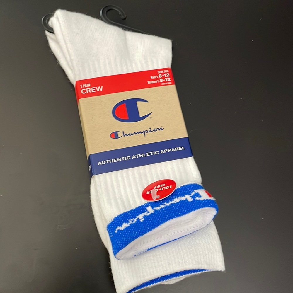 Champion Crew Socks 1 pair mens size 6-12 women’s size 8-12
